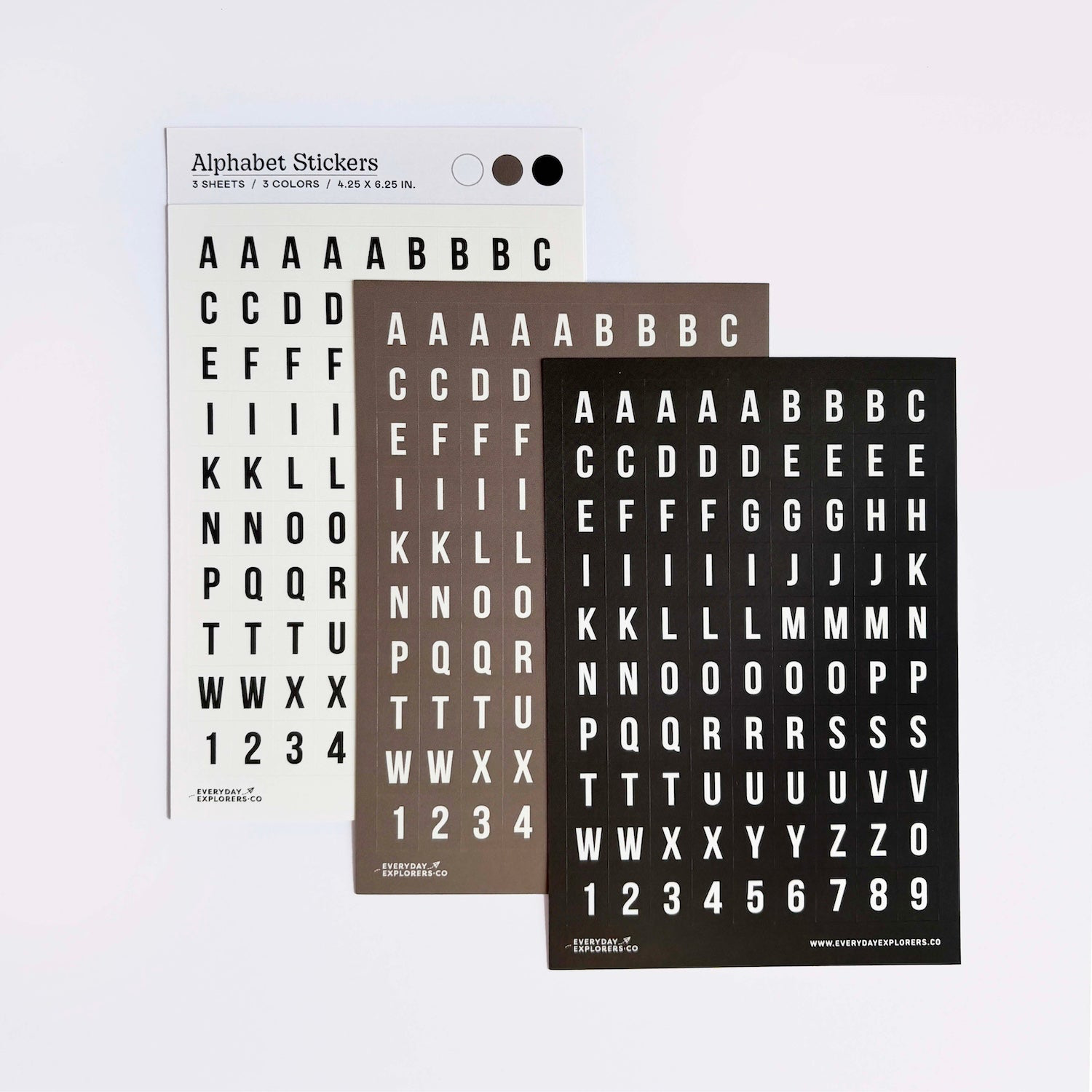 Retro Flipboard Alphabet Sticker Sheets