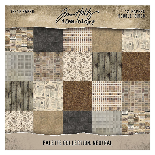 Palette Collection: Neutrals | 12x12 Double-Sided Cardstock Paper Pack | idea-ology