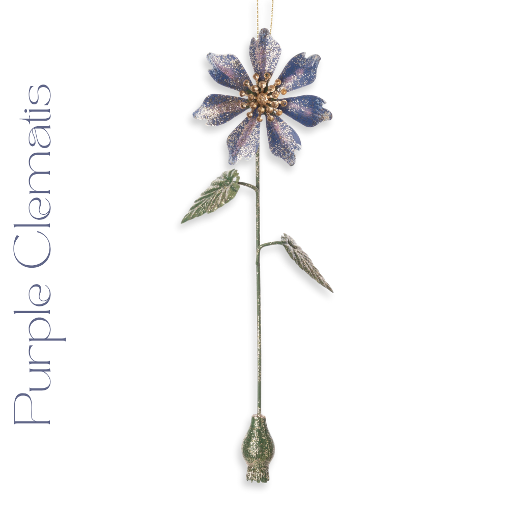 Ornements floraux avec tiges scintillantes {styles multiples}