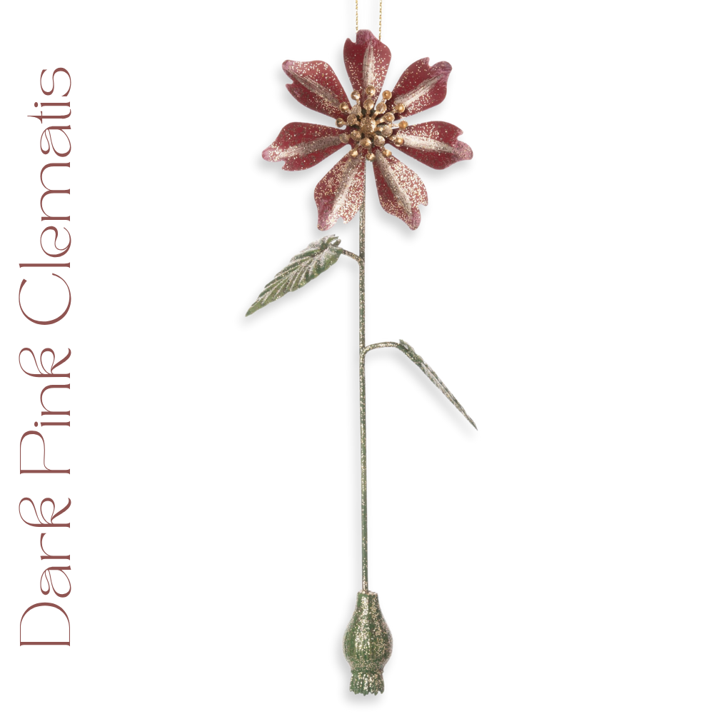 Ornements floraux avec tiges scintillantes {styles multiples}