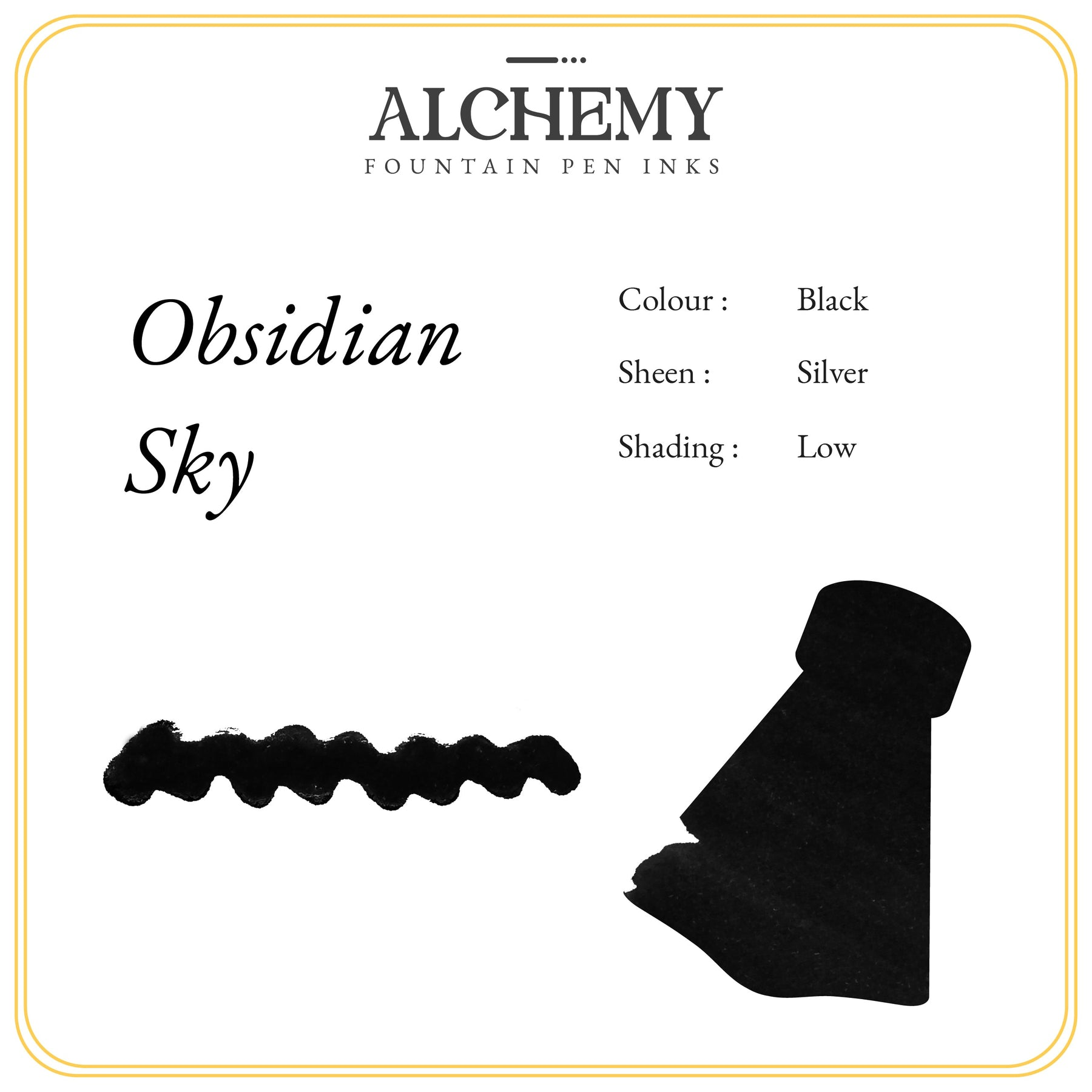 Obsidian Sky Fountain Pen Ink | Endless Alchemy