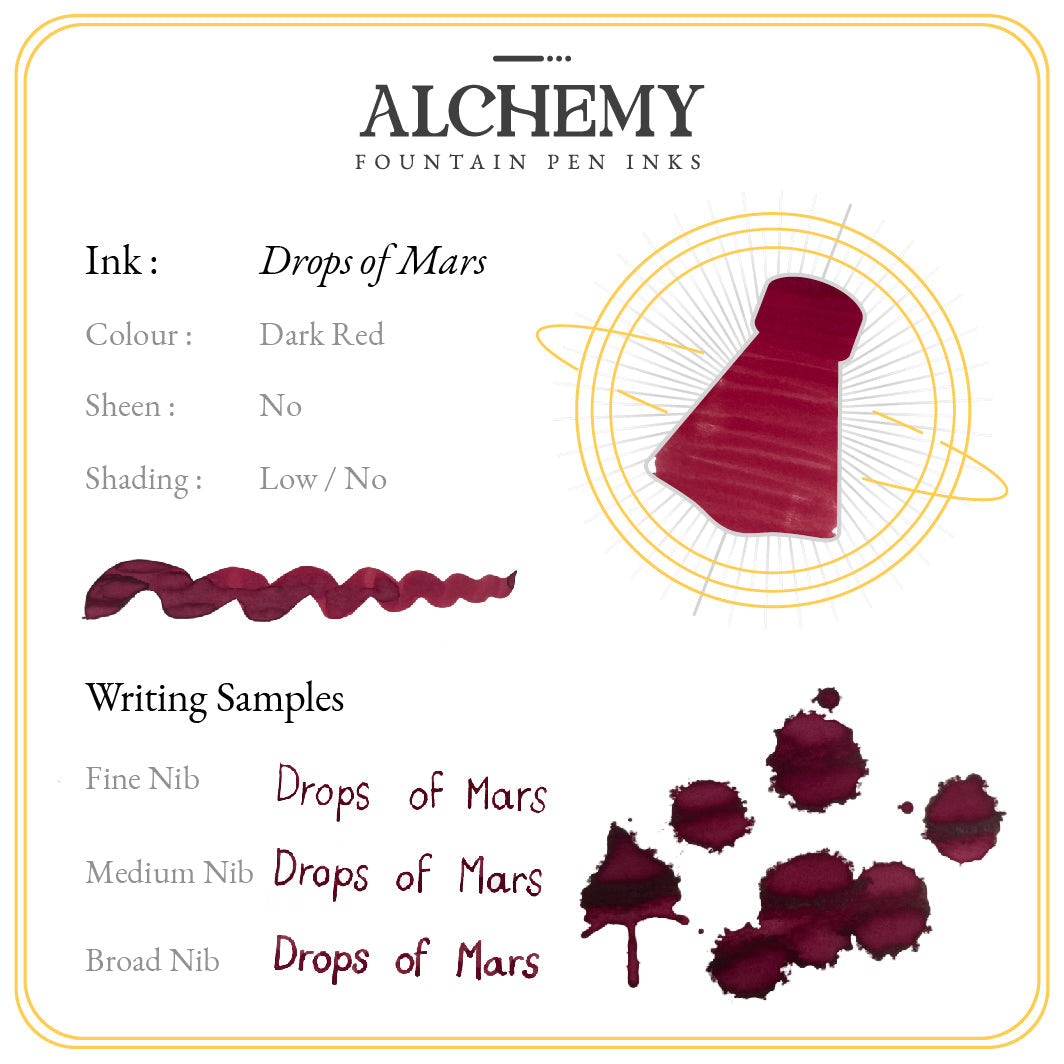 Drops of Mars Stardust Fountain Pen Ink | Endless Alchemy