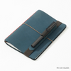Blue Leather Endless Explorer Refillable Journal w/ Regalia Paper