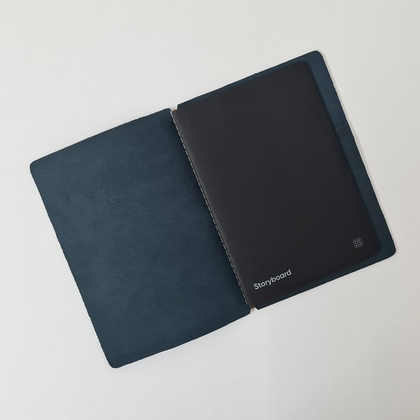 Blue Leather Endless Explorer Refillable Journal w/ Regalia Paper