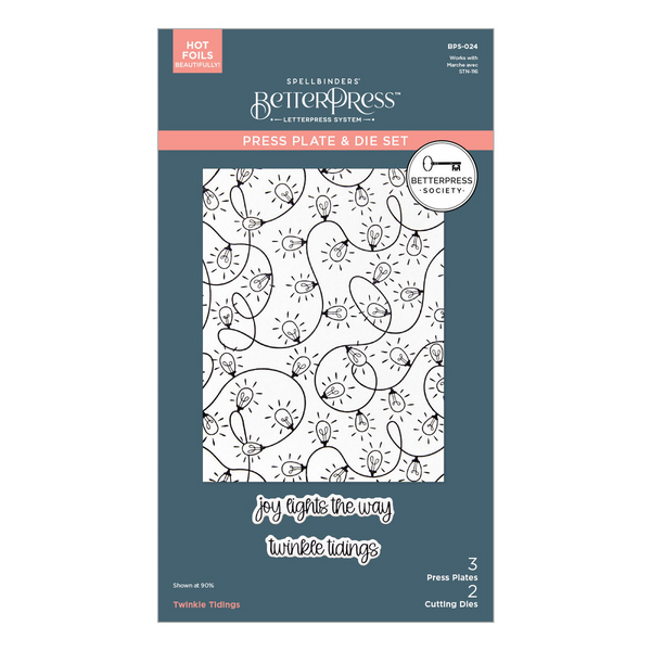 Twinkle Tidings Press Plate + Die Set + Layering Stencil | BetterPress Society October 2025