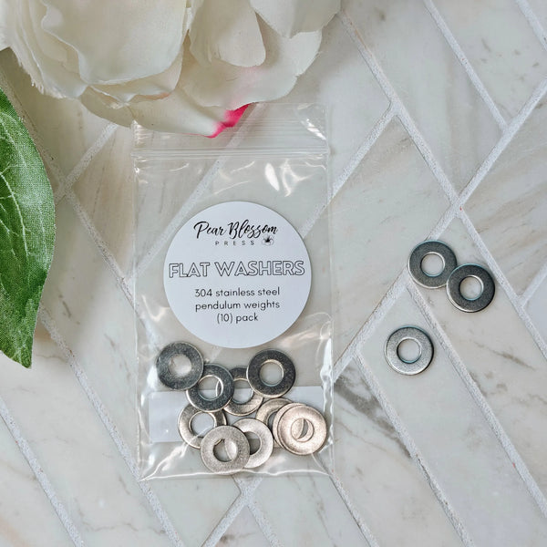 Flat Washers / Pendulum Weights for Interactive Card Elements