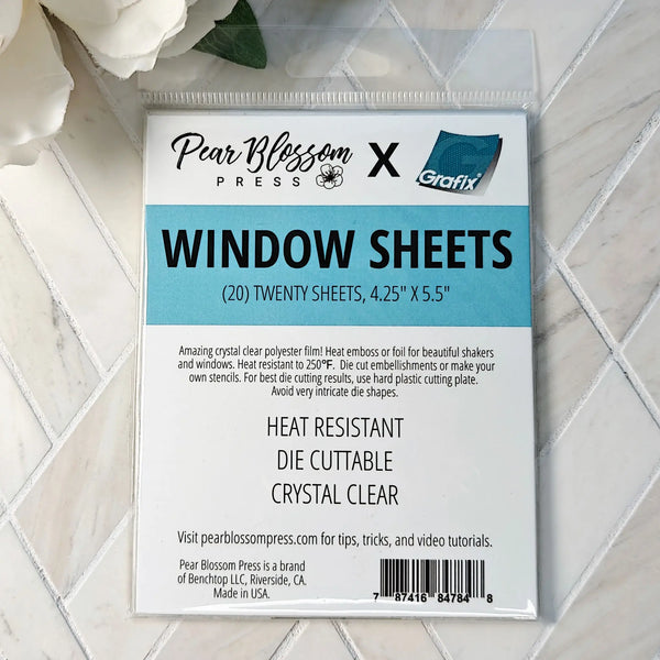 Crystal Clear Window A2 Sheets 20pk | Heat-Resistant & Die-cuttable
