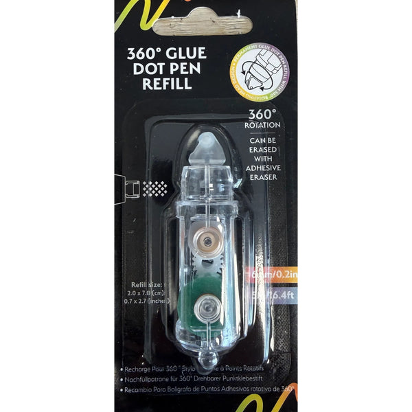 Glue Dot Tape Pen | Retractable + 360° Swivel + Refillable!