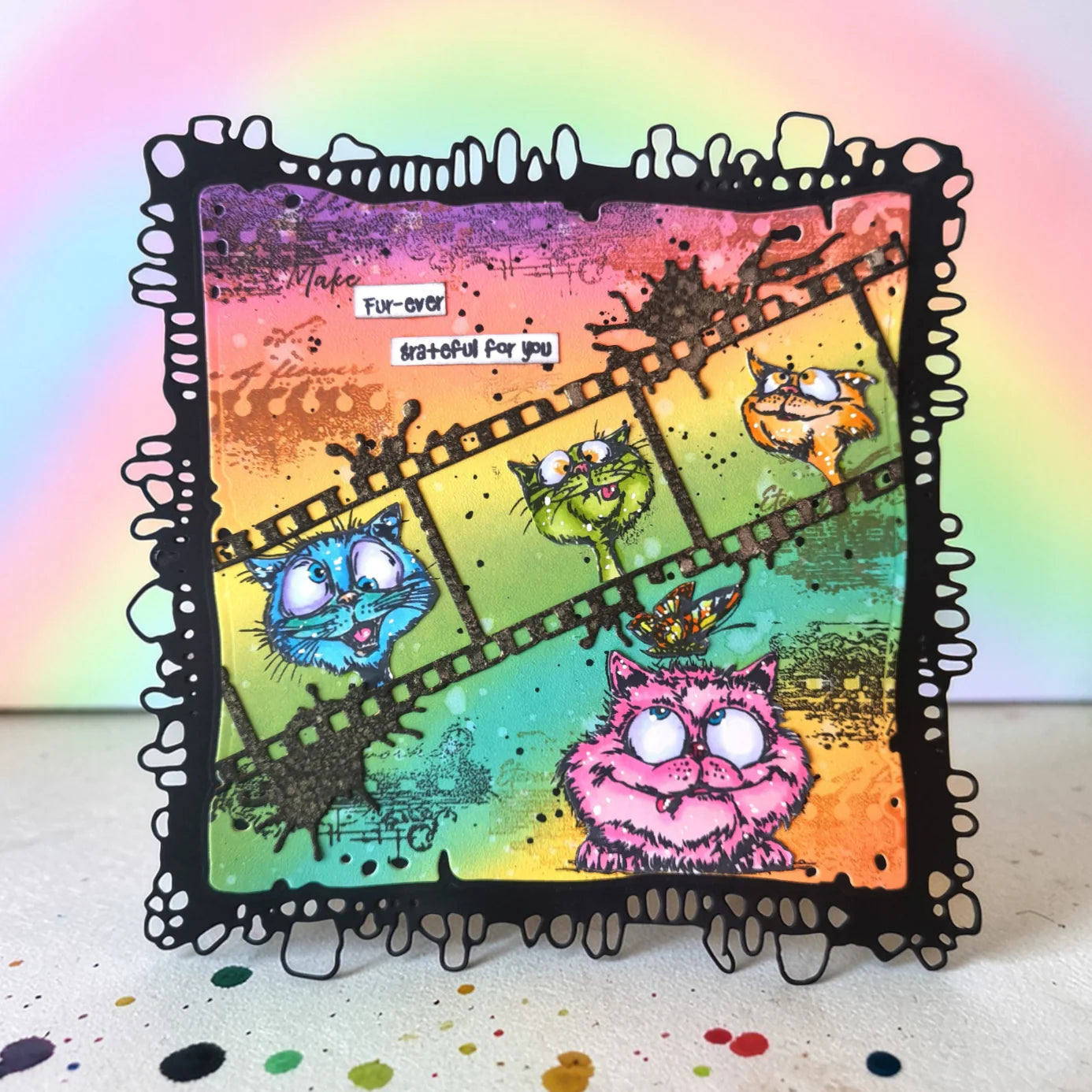 Striped Splash Photo Frame Die Set No. 117