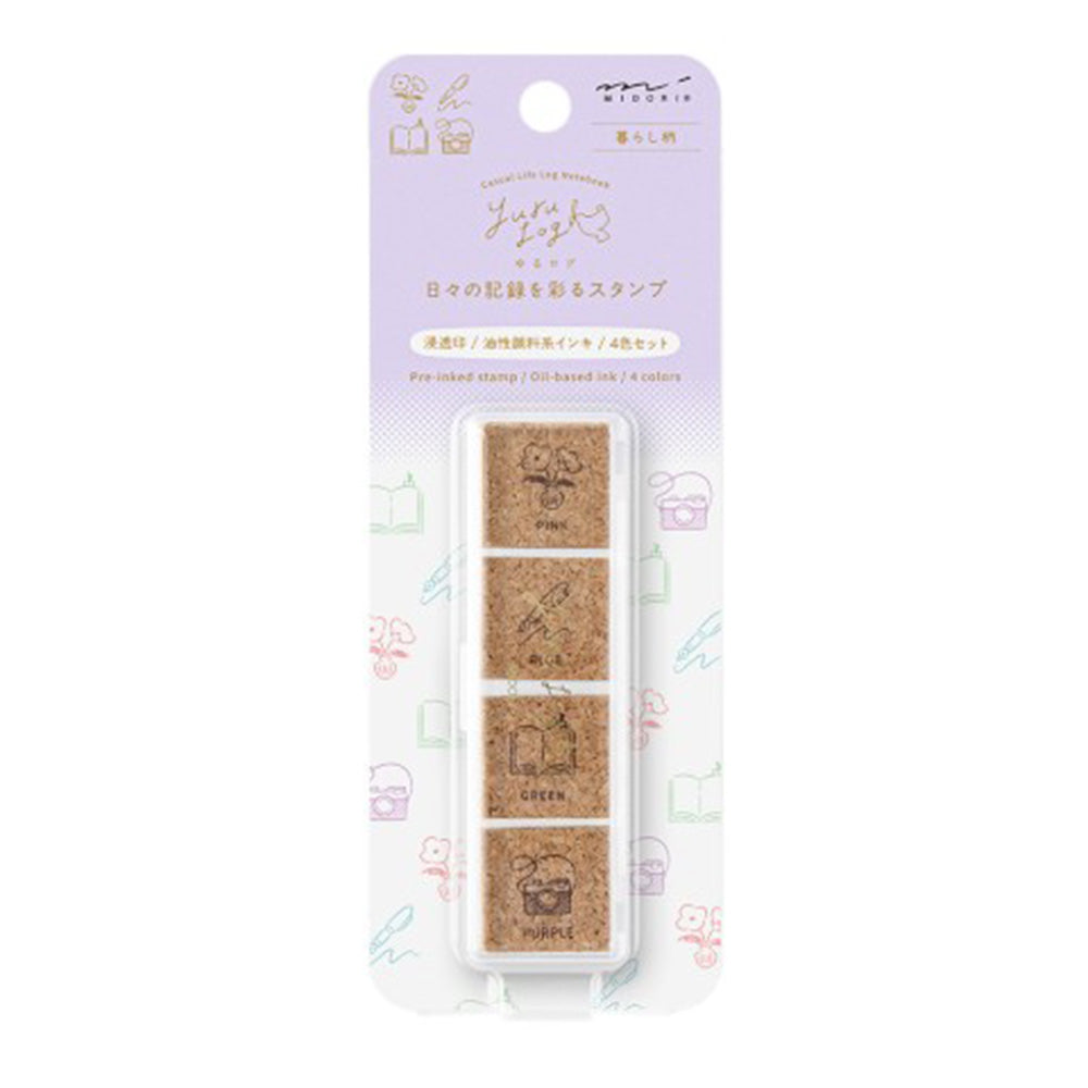Daily Life Yuru Log Pre-inked Paintable Stamp