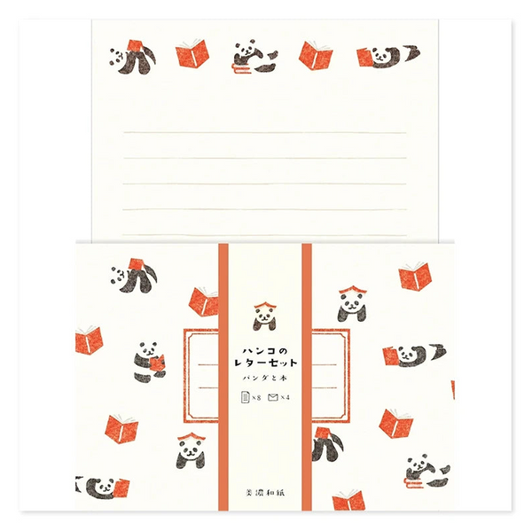Panda & Book Hanko Letter Set
