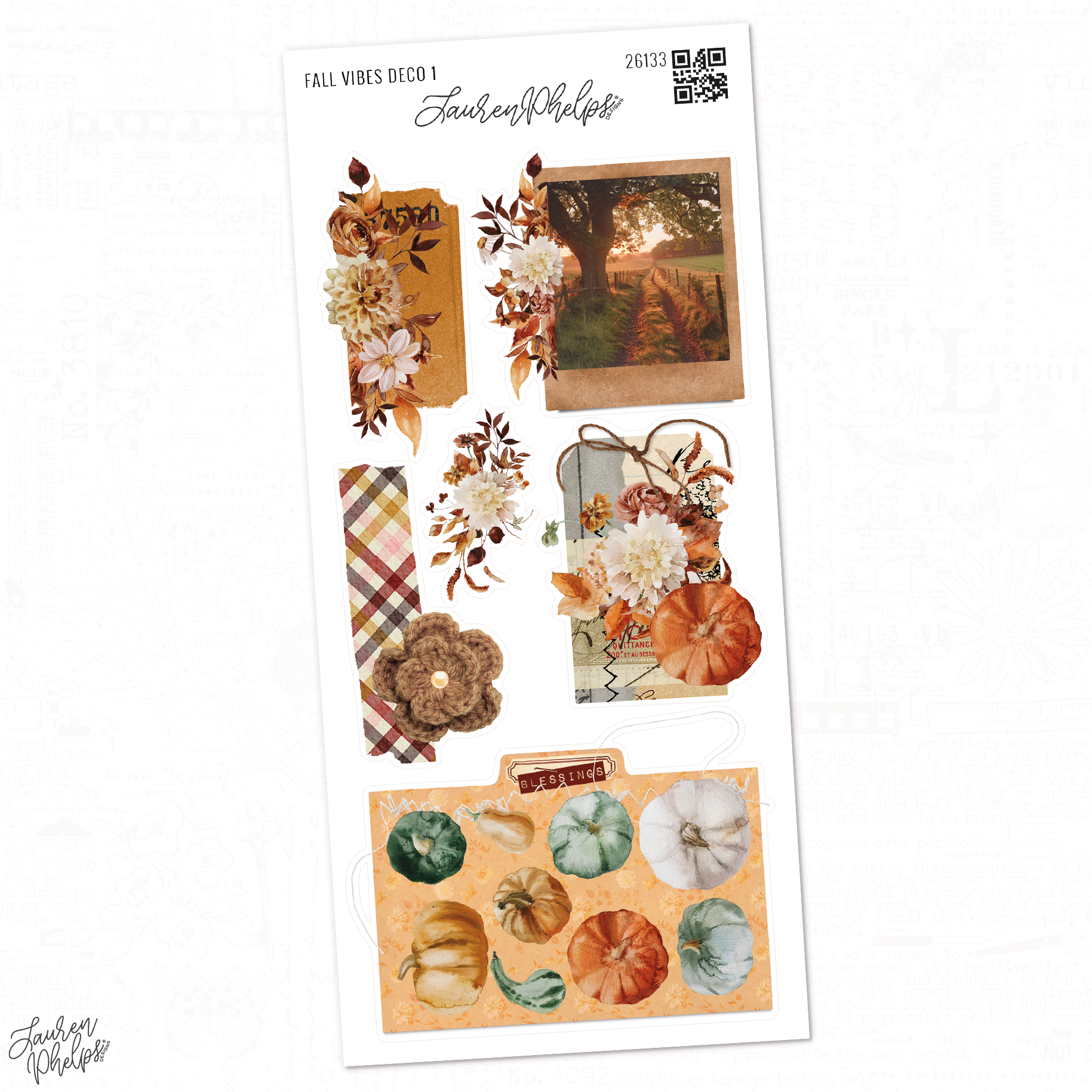 Fall Vibes Deco 1 Sticker Sheet