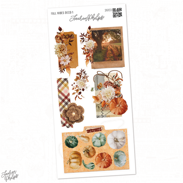 Fall Vibes Deco 1 Sticker Sheet
