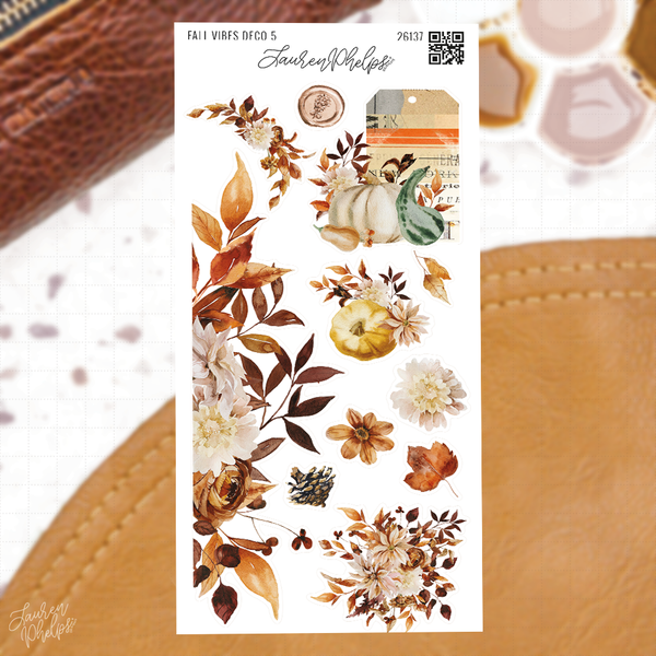 Fall Vibes Deco 5 Sticker Sheet