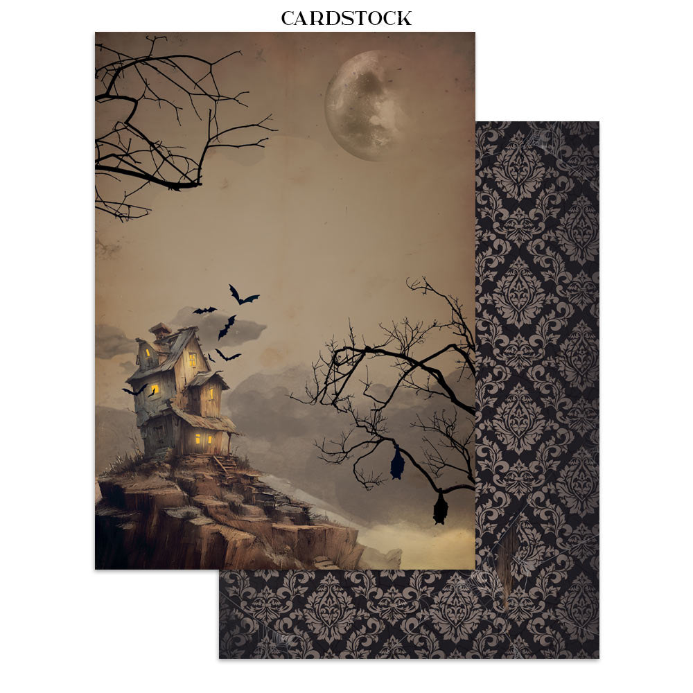 Halloween Junk Journal Book | Backgrounds, Stickers, and Cut-outs
