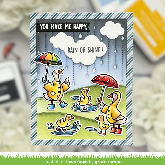 Silly Goose Rain or Shine! Stamp + Die + Stencil Set