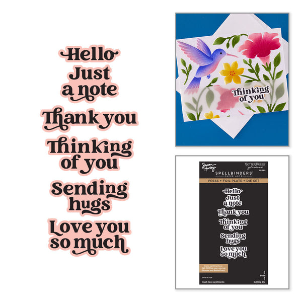 Must-Have Sentiments Press & Foil Plate + Die Set | Simon Hurley
