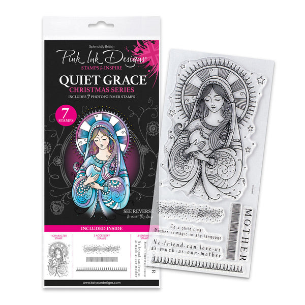 Christmas Mother Mary Clear Stamp Set | Quiet Grace