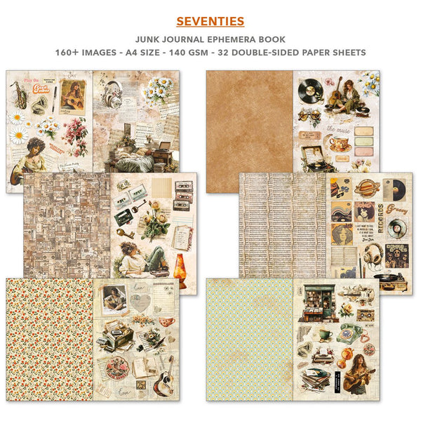 Seventies A4 Junk Journal & Ephemera Book
