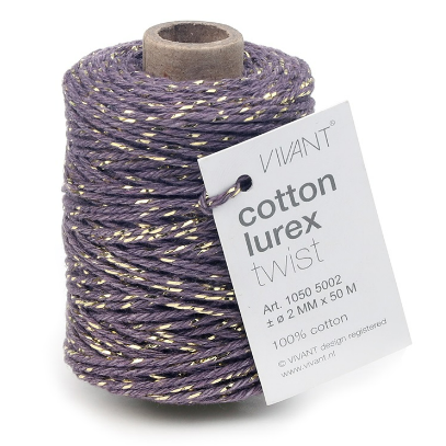 Aubergine Cotton Cord {3 yards}