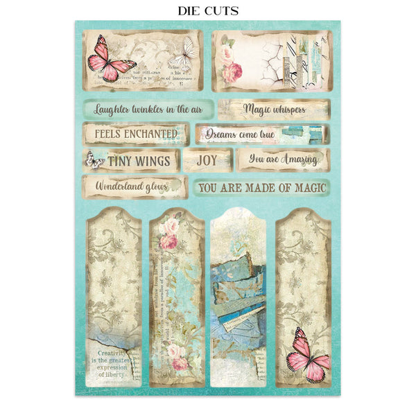 Wonderland Junk Journal Book | Backgrounds, Stickers, and Cut-outs