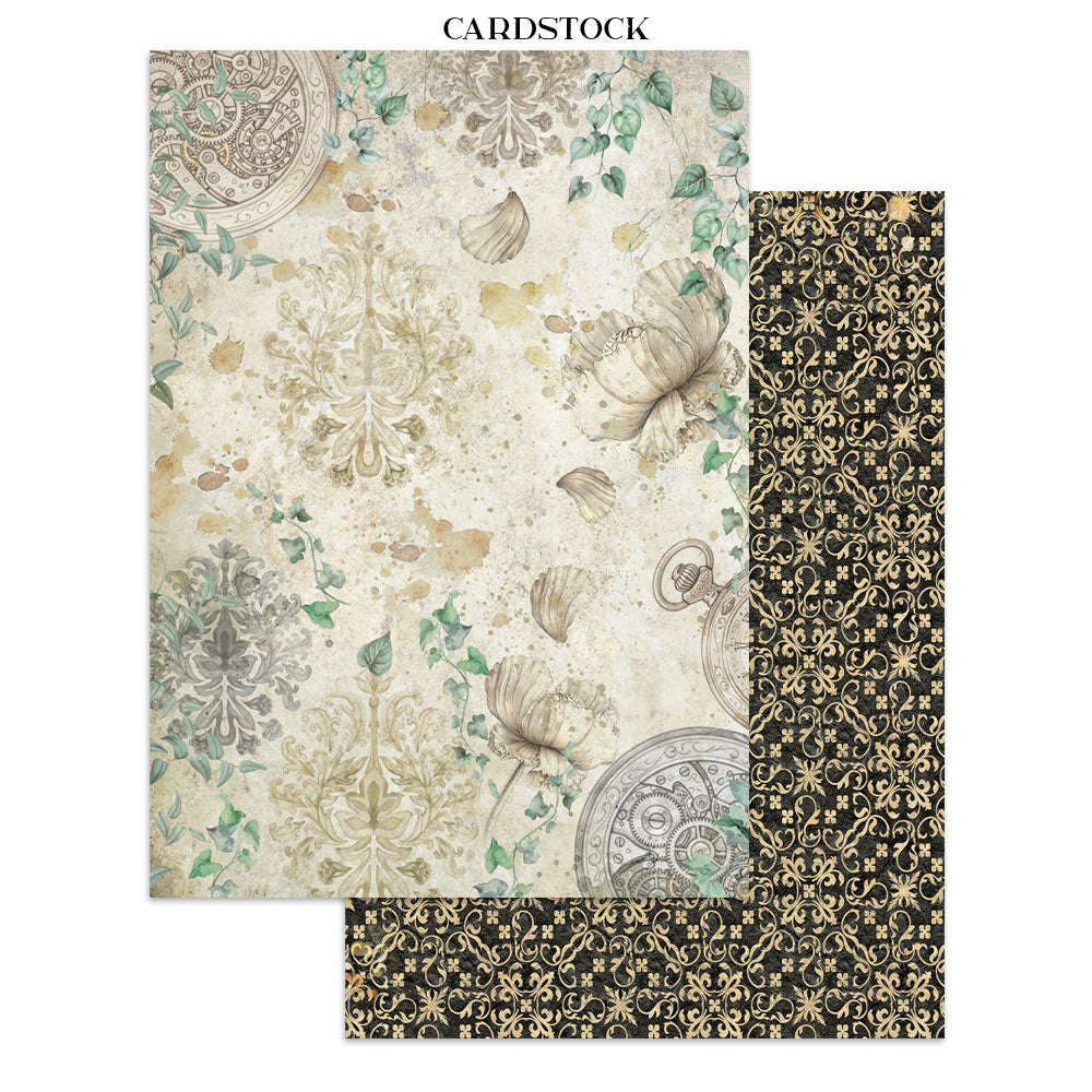 Gardens of Time Junk Journal Book | Backgrounds, Stickers, and Cut-outs
