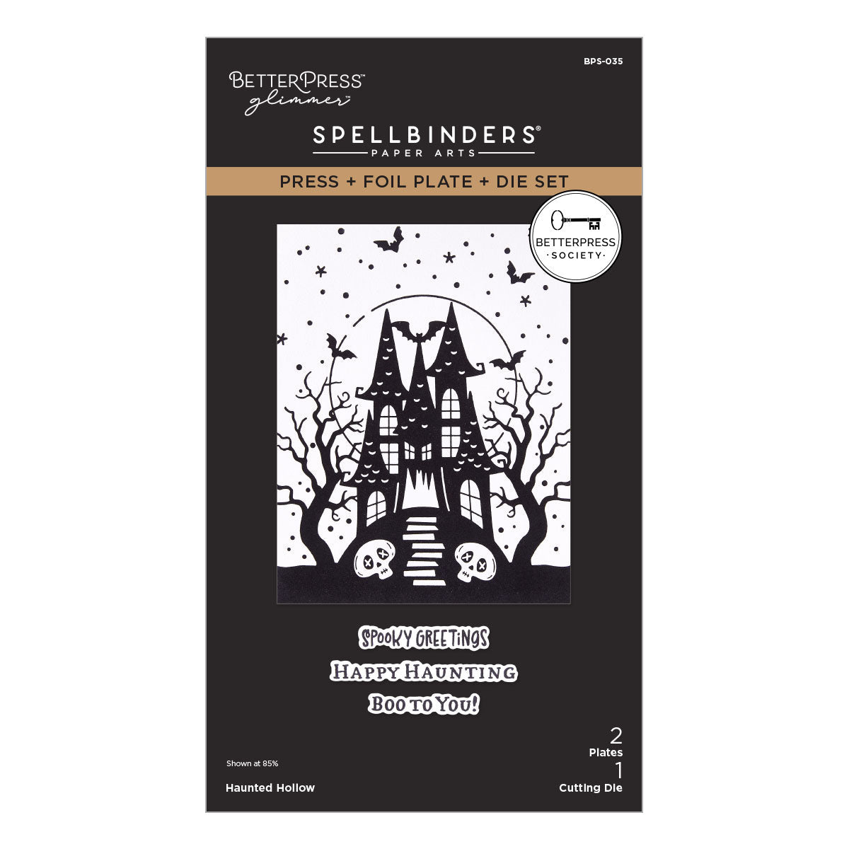 Haunted Hollow Press Plate + Die Set + Stencil Bundle | Betterpress Society August 2026