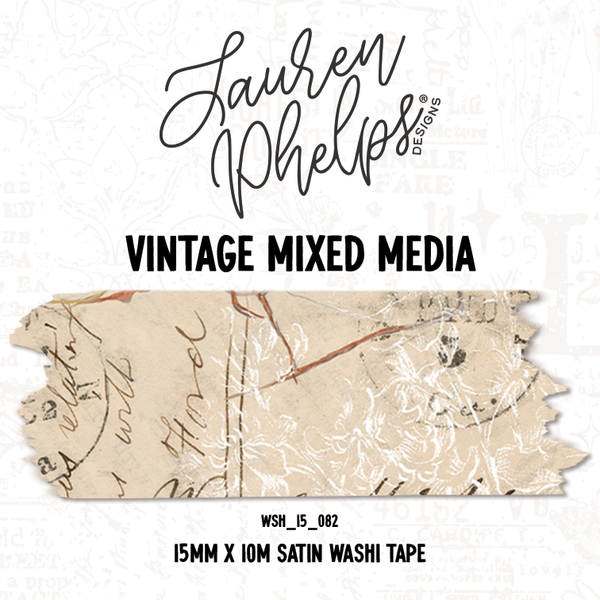 Vintage Mix Media 15mm Washi