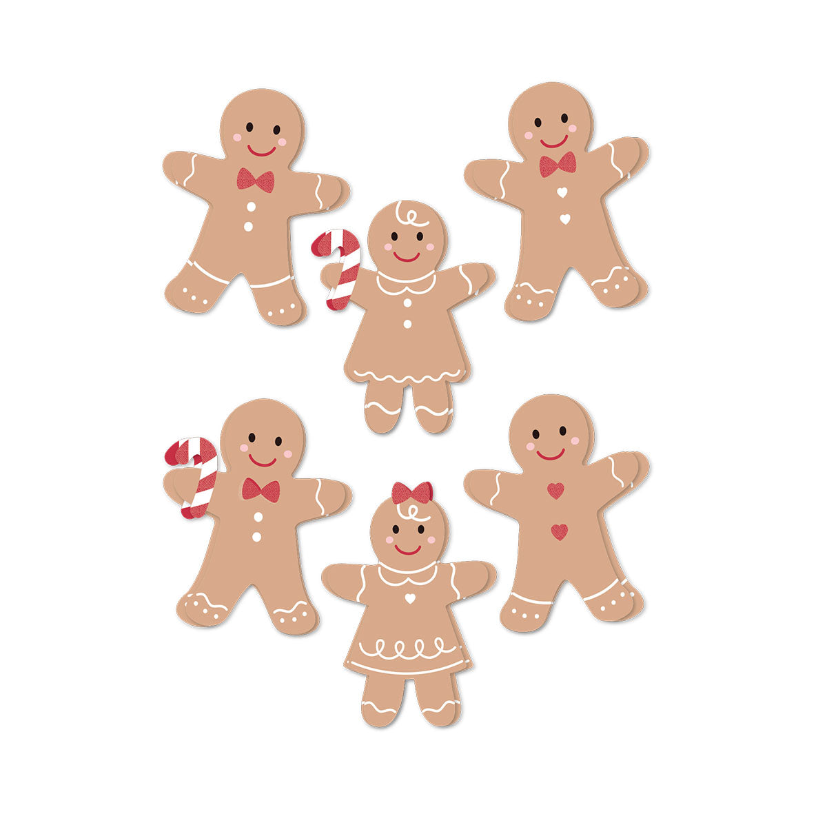 Sleigh Bells Ring Gingerbread Dimensional Acetate Stickers