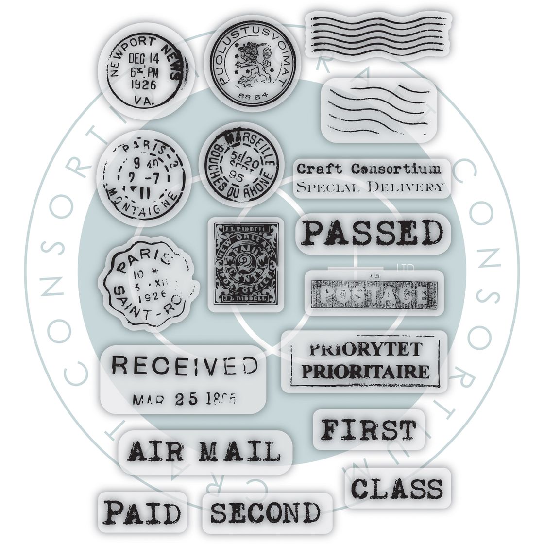 Postage A6 Stamp Set