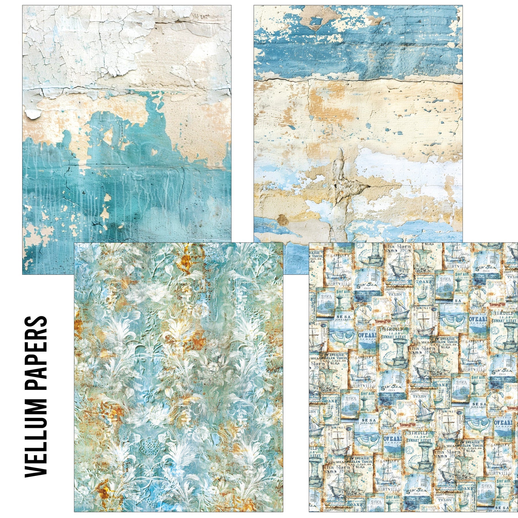 Edge of the Ocean Mixed A5 Tissue & Vellum Craftmix