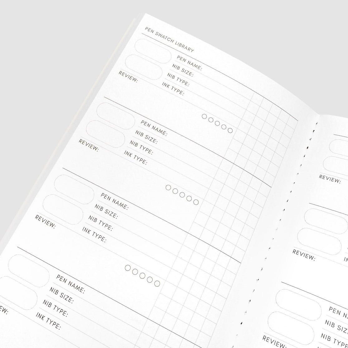 Pen & Ink Swatch A5 Slim Travel Notebook