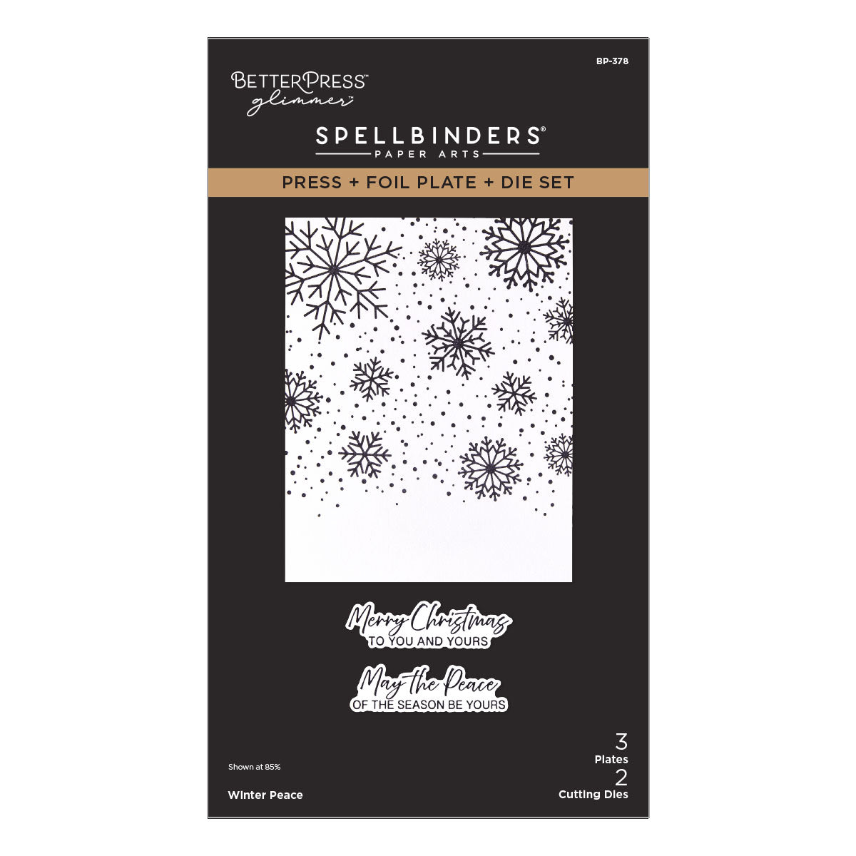 Winter Peace Press + Foil Plate & Die Set