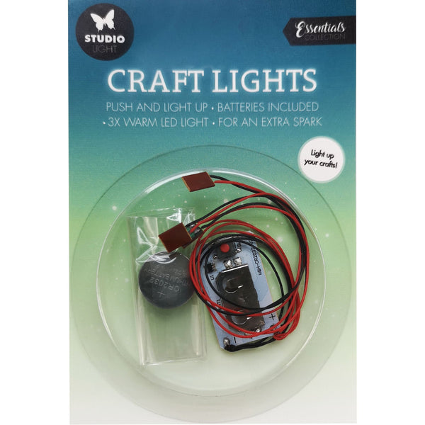 3-Light White Craft Lights w/ Batteries
