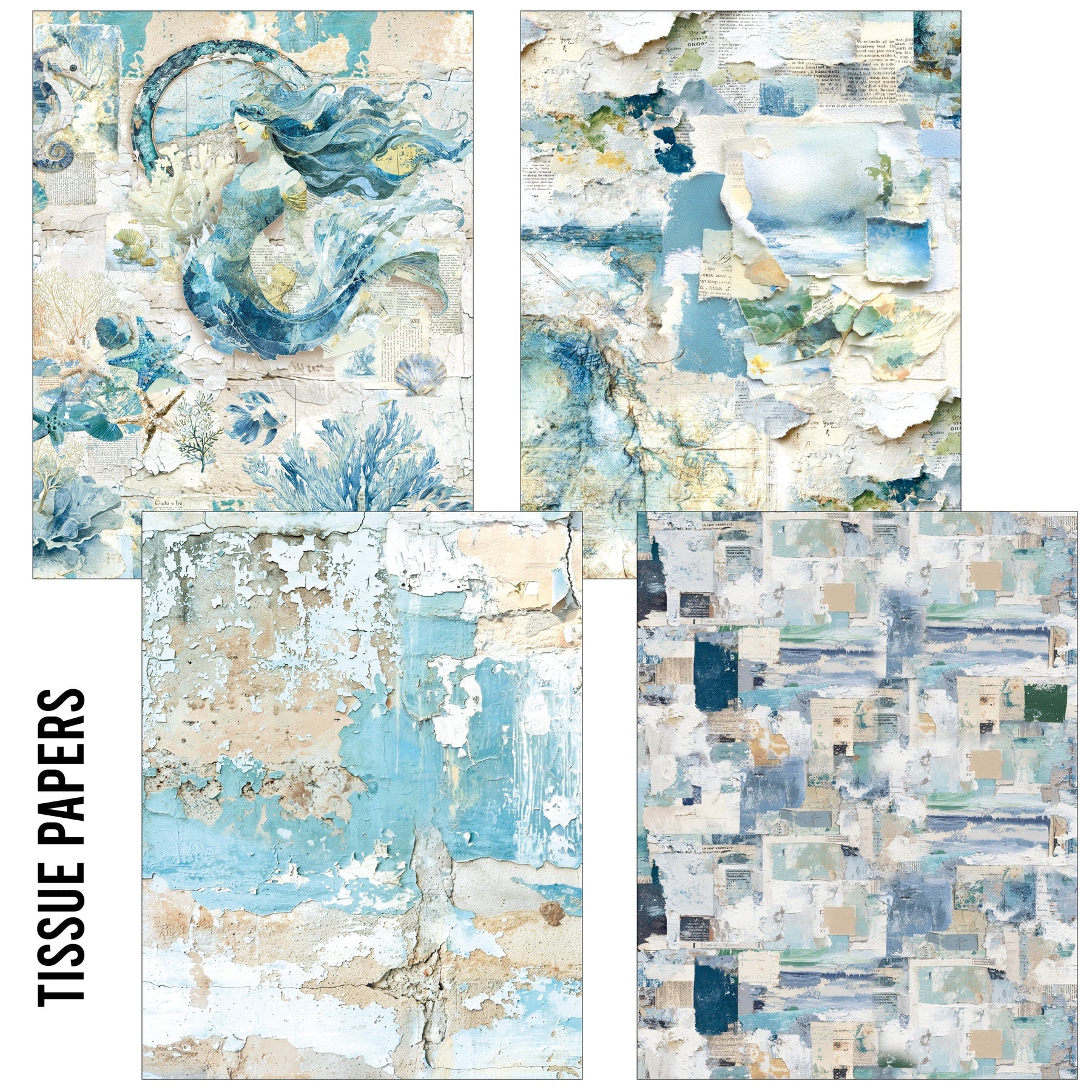 Edge of the Ocean Mixed A5 Tissue & Vellum Craftmix
