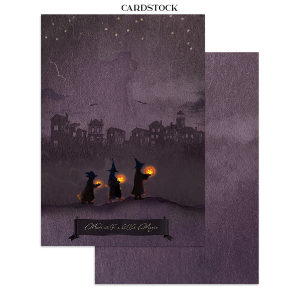 Halloween Junk Journal Book | Backgrounds, Stickers, and Cut-outs