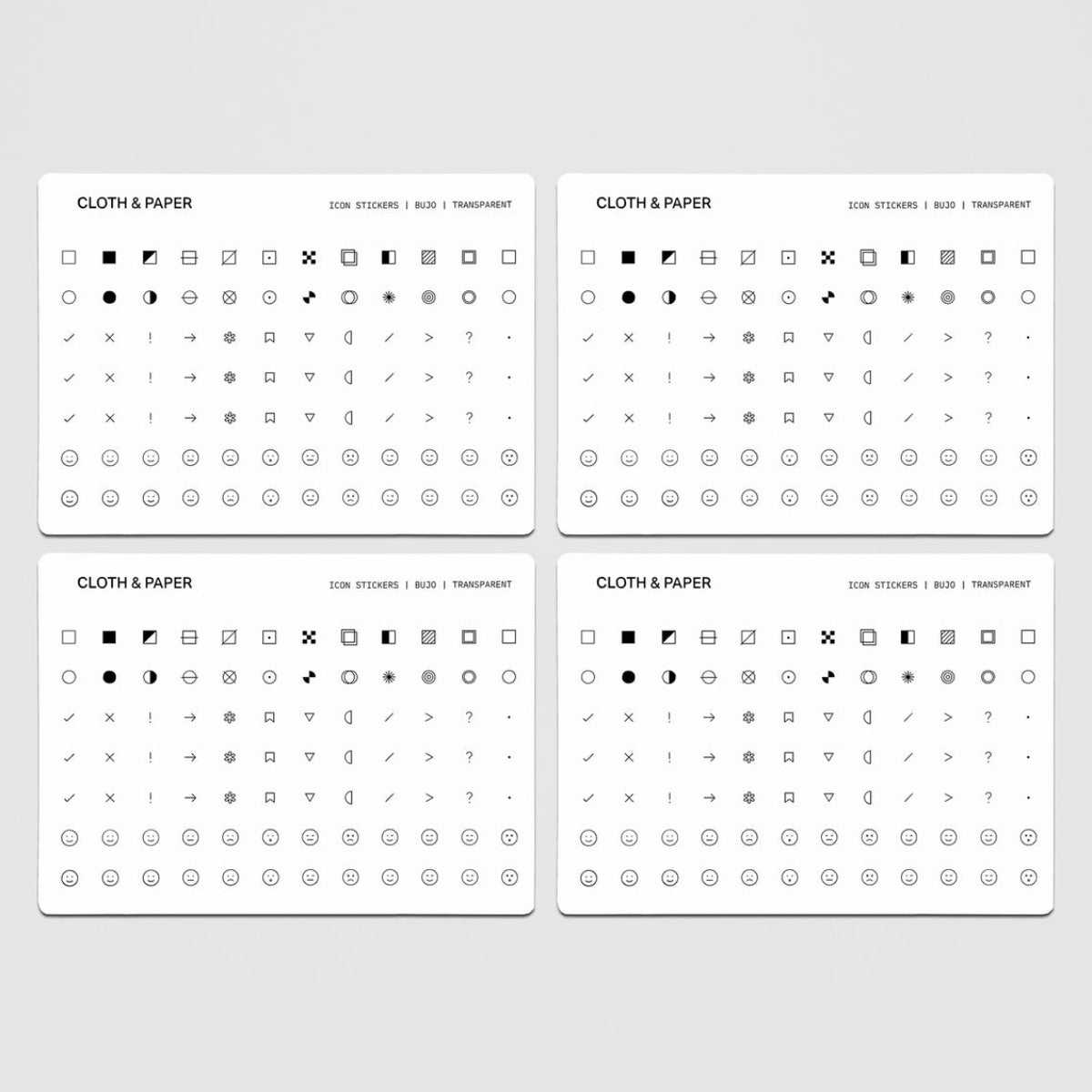 Bujo Icon Stickers