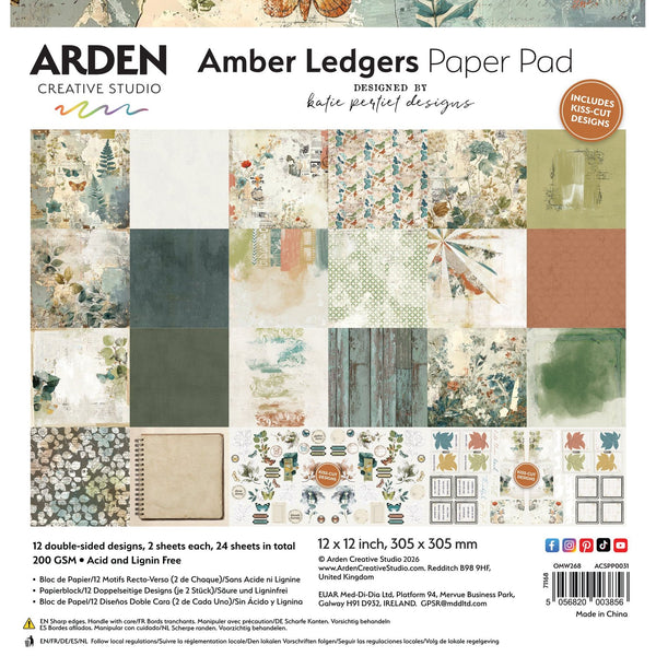 Amber Ledgers 12in x 12in Paper Pad