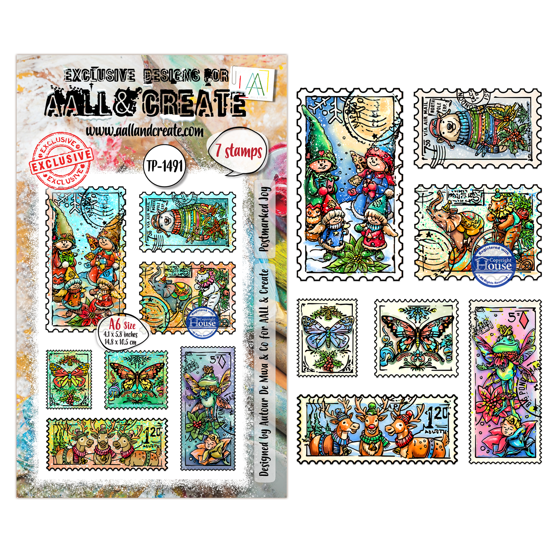 Postmarked Joy A6 Stamp Set No. 1491