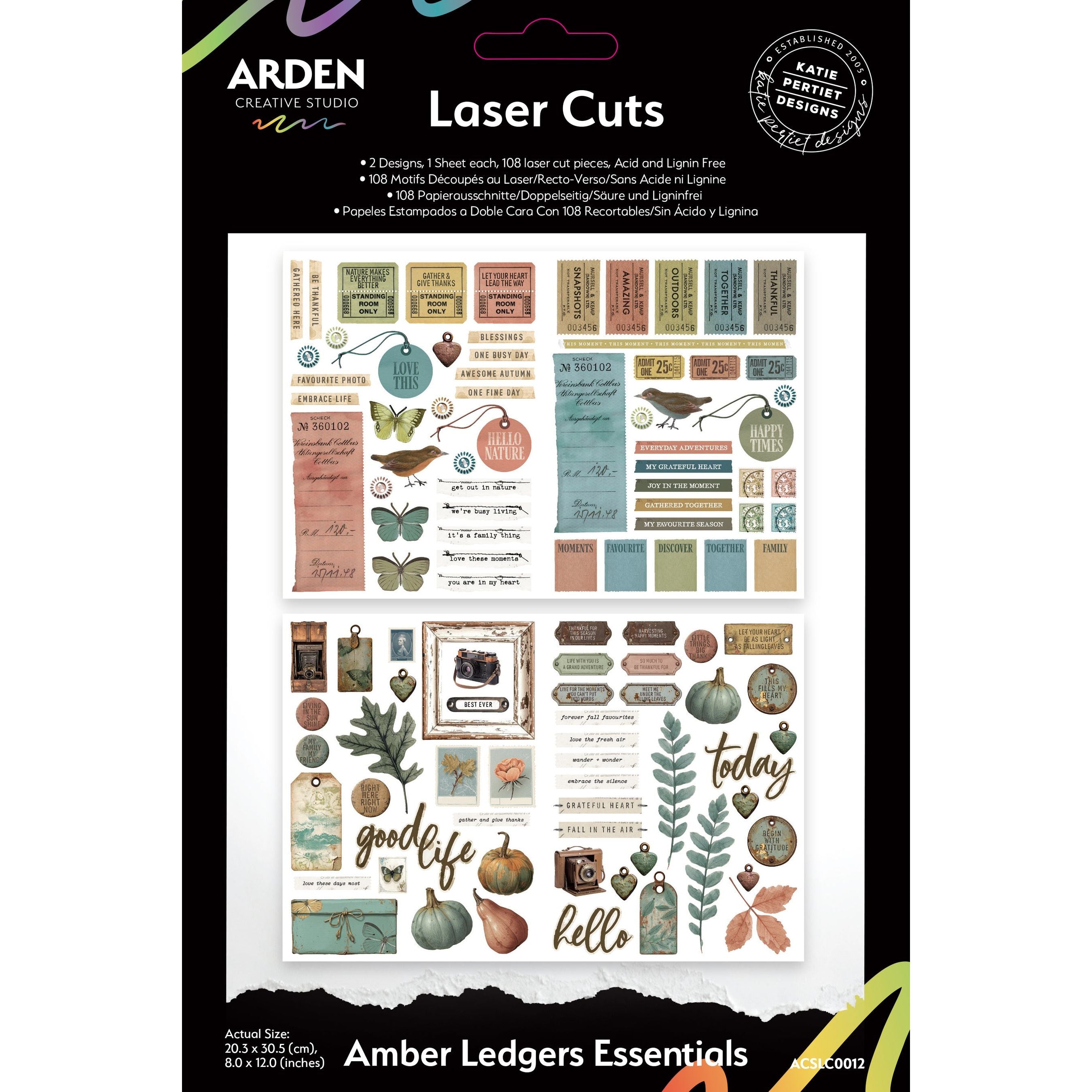 Amber Ledgers Essentials Laser Cuts
