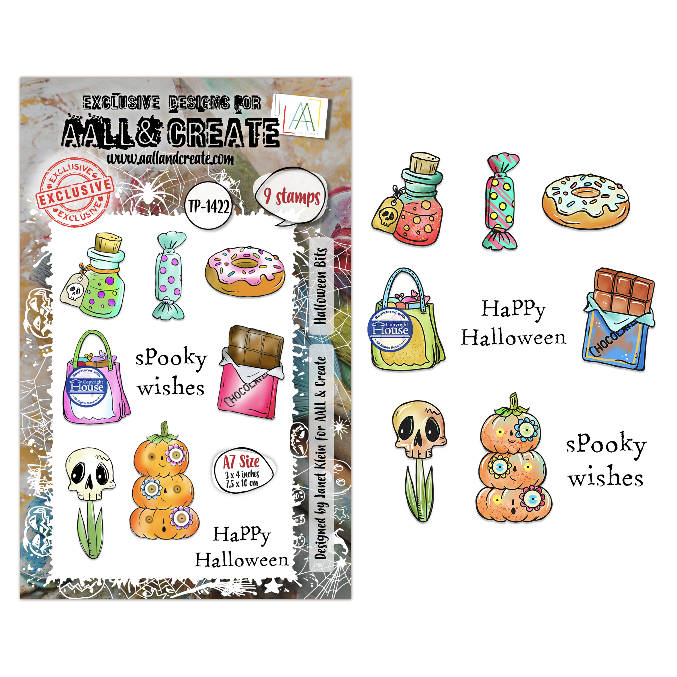 Halloween Bits A7 Stamp Set No. 1422