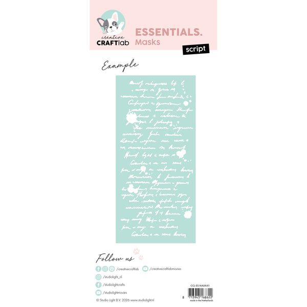 Script Essentials Stencil Mask | Creative CraftLab