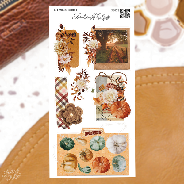 Fall Vibes Deco 1 Sticker Sheet