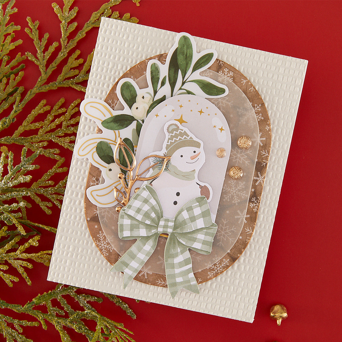 Sleigh Bells Ring Foil Puffy Sentiments Stickers