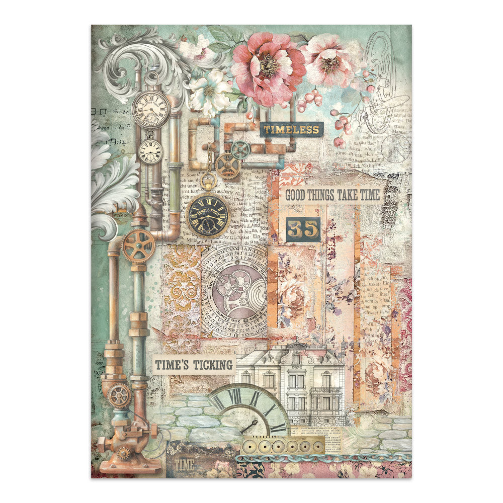 Gardens of Time Junk Journal Book | Backgrounds, Stickers, and Cut-outs