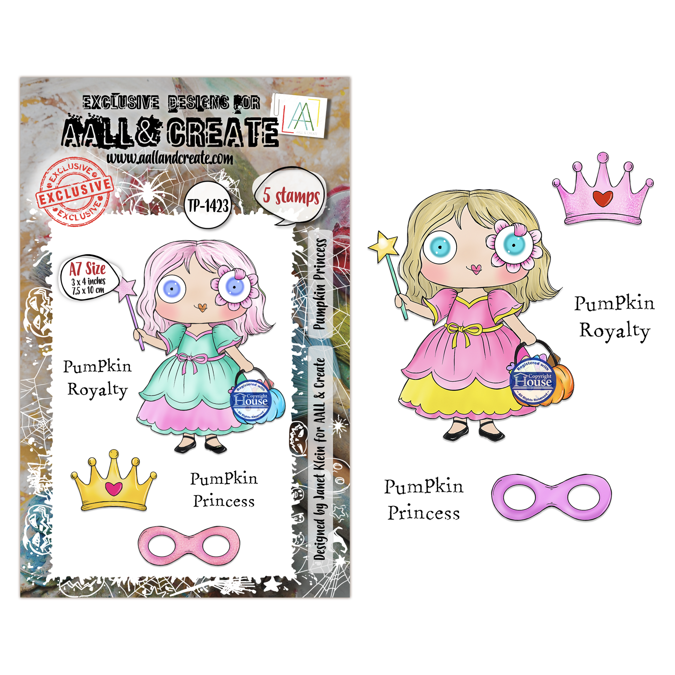 Pumpkin Princess A7 Stamp Set No. 1423