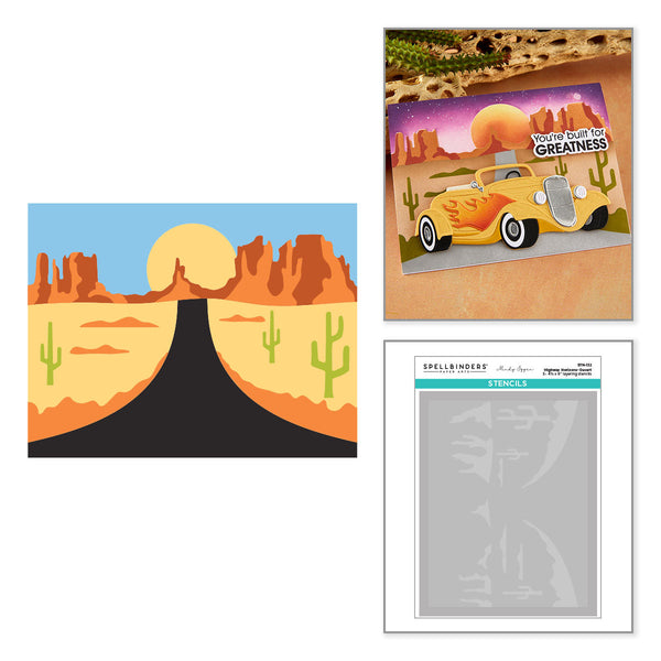 Highway Horizons-Desert Layered Stencils | Mindy Eggen
