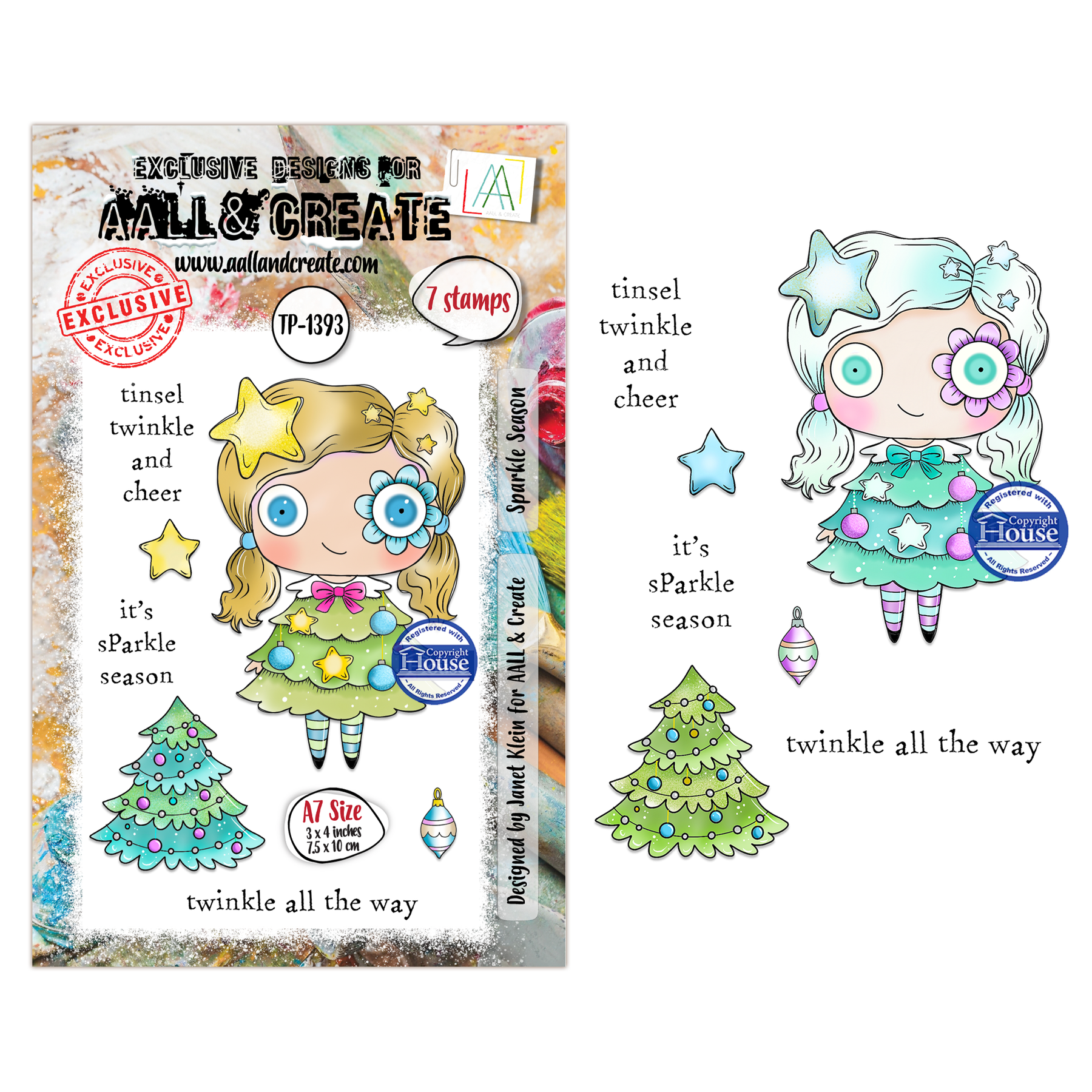 Sparkle Season A7 Stamp Set No. 1393