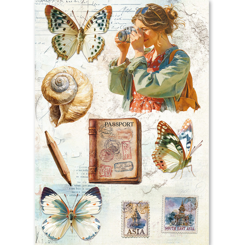 Asia Diary A5 Mixed 8pc Rice Paper