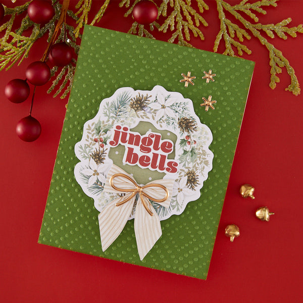 Sleigh Bells Ring Foil Puffy Sentiments Stickers